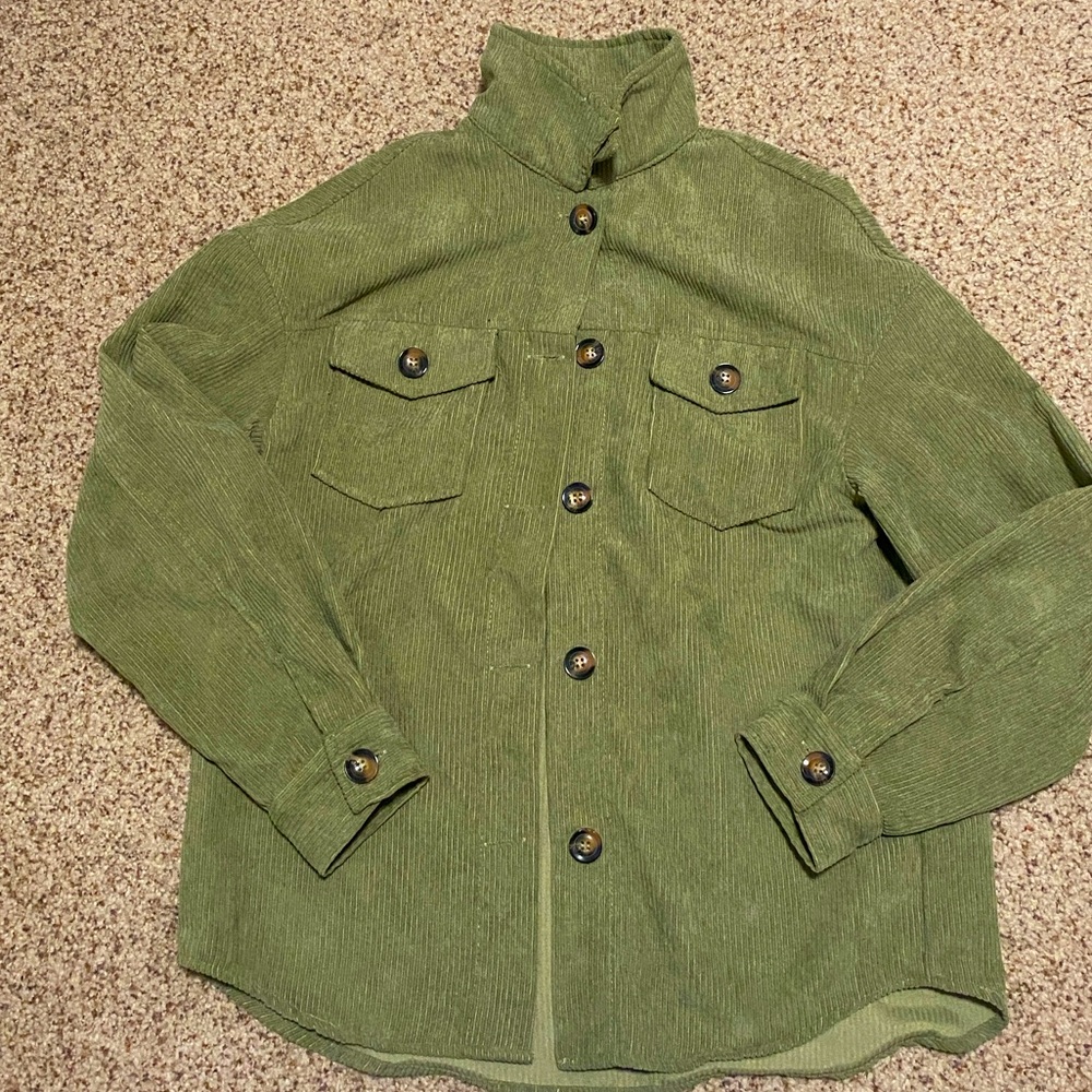 Waffle button down jackets